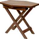 CleverMade Tamarack Folding Table - Outdoor Patio Furniture Accessory for Home Entertaining in the Patio, Backyard, and Deck, Cinnamon, Small