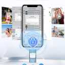 256GB Flash Drive for iPhone Photo Stick,Thumb Drive USB Stick High Speed Transfer USB Drives External Picture Video Storage Memory Expansion for iPhone/iPad/PC (Blue)
