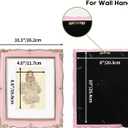 PHAREGE Vintage Picture Frame 8x10 Pink Gold, 8 by 10 Ornate Decorative Antique Frame with Mat for 5x7 Photo, Fancy Matted Frame for Desktop or Wall, Horizontal or Vertical