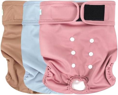 wegreeco Washable Dog Diapers Female Highly Absorbent Reusable Diapers for Doggie in Heat Dog Period for Heat Cycle, 3 Pack (Medium wegreeco Washable Dog Diapers Female Highly Absorbent Reusable Diapers for Doggie in Heat Dog Period for Heat Cycle, 3 Pack (Medium