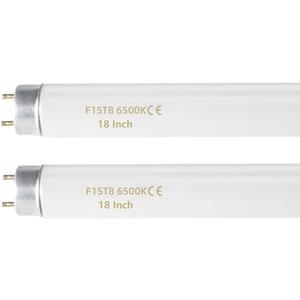 coospider-repta 
F15T8 18 Inch 15W T8 Fluorescent Replacement Tube Bulb Daylight 6500K Medium Bi-Pin G13 Base, 2 Count