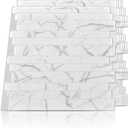 Art3d 10-Sheet Peel and Stick Backsplash, 12 in. x 12in. White Marble Design
