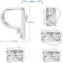 Yookeer 24 Pieces Church Pew Clips Heavy Duty Plastic Hook Chair Wedding Ceremony Decoration Hangers Table Clips Holders for Banister Garland Wreaths Railing Bow Aisle Flowers Lights
