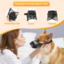 Denwwico Dog Muzzle, Breathable Adjustable Soft Mesh Muzzle for Small Medium Large Dog Mouth Guard, to Prevent Biting, No Bark for Dogs Allow Panting Drinking (Black, L)