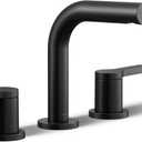 KOHLER K-33592-4-BL Elate® Widespread Bathroom Sink Faucet, Enhanced Flow, Durable Construction, Easy Installation, Bathroom Faucets, 1.2 GPM, Matte Black