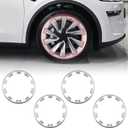 Model Y Rim Protector 20 inch Helix 2.0 2025 2026, 20" Silver Wheels Rim Protector Compatible with Tesla Model Y Accessories 2025 2026 (Refreshed Juniper Only)