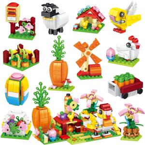 Sawaruita 12-Pack Easter Egg Filler Building Blocks Mini Toys for Kids - Easter Basket Stuffers Gifts for Boys Girls Teens