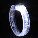 LED Light up Bracelets, White Glow Wristbands Party Favors Toys Supplies for Birthday, Halloween, Carnivals Parties for Kids over 3 Years Old, Clear Case 12 Pack