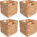 12In Foldable Wicker Baskets Cube Storage 4 Pack for Cube Shelves