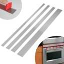 304 Brushed Stainless Steel Sheet Gap Filler, Self-Adhesive Metal Gap Filler Trim Strip for Wall Oven/Microwave Combo/Range/Cooktop, 30" Long, 3'' Wide, 20Ga Thickness  (Silver)
