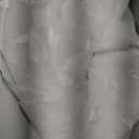 HOMEIDEAS White Sheer Curtains 52 X 84 Inches Long 2 Panels Embroidered Leaf Pattern Pocket Faux Linen Floral Semi Sheer Voile Window Curtains/Drapes for Bedroom Living Room