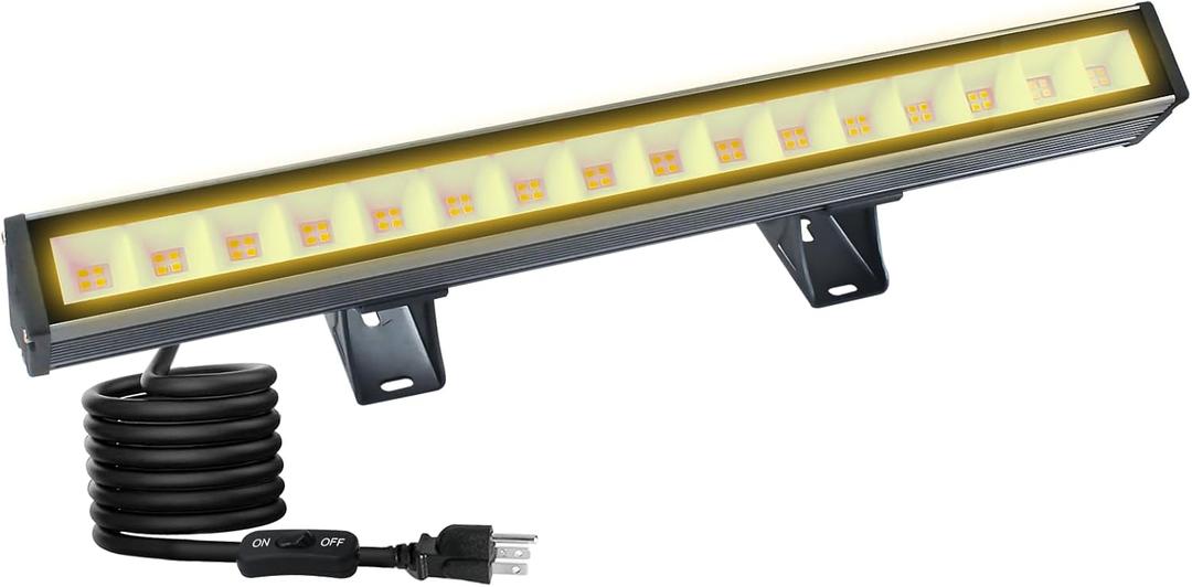 Warm White Wall Washer Light 17 Inch 2 Pack, 3000K Patio Flood Light 48W, IP66 Outdoor Bar Light for Landscape, Church, Yard, Garden, Building