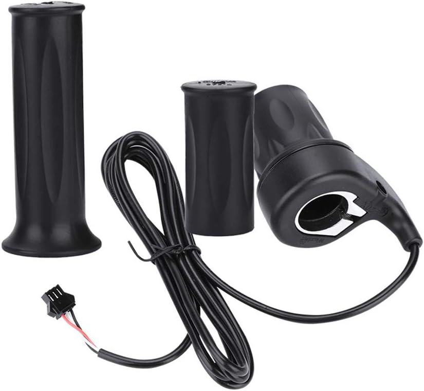 Ebike Throttle, 1 Pair 3 Wires Universal E-bike Twist Throttle Handle for 22.5mm Handlebar with Cable for Electric Bike