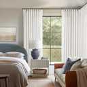 Extra Wide Pinch Pleat Curtains 84 Inches Long for Patio Sliding Glass Door Ivory Linen 60 Inch Wide Curtain Memory Trained Pleated Drapes with Hooks Rings Semi Sheer 60x84 Curtain for Large Window