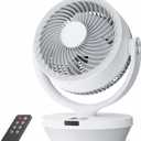 Air Circulator Fan for Bedroom, 13" Table Fan with Remote, 90 Oscillating & 120 Tilt, 60ft Strong Airflow, Quiet 25dB Electric Fan with 4 Speeds, 4 Modes & 12H Timer (White)