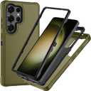 SunStory Compatible with Samsung Galaxy S23 Ultra Case,3-Layer Heavy Duty Full-Body Cover, Military-Grade Drop Protection, 3 in 1 Hybrid Protective Case for Galaxy S23 Ultra 6.8" 6.8", ArmyGreen