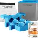 True Cubes Crystal Clear Ice Cube Maker, 4 Large 2"x2"x2" Ice Cubes for Cocktails and Drinks, Silicone Mold for Pure, Bartender-Quality Ice - Great for Hosting and Entertaining, Whiskey Gifts for Men