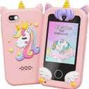 UCIDCI Unicorn Kids Smart Phone Toys for Girls Ages 3-7 with Dual Camera - Toddler Phone with Learning Games, Travel Toys with MP3 Music Player for Christmas, Birthday Gifts for 3 4 5 6 7 Year Old