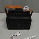 Karaoke Machine, Portable Bluetooth Speaker with 2 Wireless Microphone for Adults & Kids with LED Lights, Karaoke Microphone with PA System Supports USB/ TF/ AUX, Gift for Party (Black)