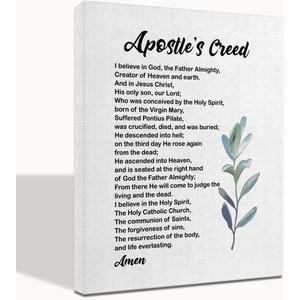 WKYAER Apostles creed decor, Bible verse wall decor, Apostles creed, Our father bible verse inspirational decor, Bible verse wall decor, Christian gift 16x20 inch