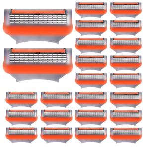 24Pcs Premium Razor Blades for Men Compatible with 5 Razors, 5 Layer Stainless Steel Refills, High Performance Mens Blades for a Close & Comfortable Shave, Durable & Sharp Replacement Blades