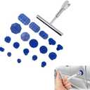 Zehiony 19 PCS Car Dent Puller Tool, Paintless Repair Tool Kit with T-handle, Manual Dent Pulling Remover, Universal Portable Device for Car Truck Motorcycle Body (Multicolored)