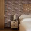 Commomy Faux Brick 3D Wall Panels - Not Real Brick 12 pcs of 22.8" x 11.8", 22.8 x 11.8 in