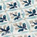 MIULEE Floral Decorative Pillow Covers Set of 2,Block Print Throw Pillowcases Outdoor Boho Farmhouse Vintage Coastal Summer Accent Cushion Covers for Couch paito Garden Sofa Bed 18x18 Inch, Blue Grey