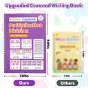 Elover Magic Grooved Writing Practice for Kid-Grooved Handwriting Practice for Kid 5-7 8-10- Magic Copybooks for KidsAges 3-5 Toys for Ages 5-7 Preschool Learning Activities (5 Book) (9.83* 6.96 INCH)