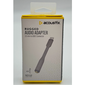 ACOUSTIX RUGGED AUDIO ADAPTER CCY 3,5MM TO USB C  BLACK