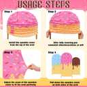 Moukeren 3 Pcs Ice Cream Drip Arch Backdrop Cover 4ft 5ft 6ft Wedding Arch Covers Spandex Backdrop Stand for Birthday Banquet Ceremony Photography Party Decoration