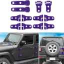 12PCS Full Set Exterior Decoration Trim Kit Fit for 2018-2026 Jeep Wrangler JL JLU,Door Hinge Engine Hood Hinge Tailgate Hinge Cover (Purple)