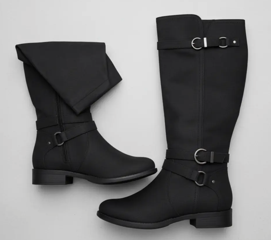 Knee High Boots for Women Classic Comfort Riding Combat Boot Round Toe Side Zipper Long Tall Fall Winter Womens Boots. Size 7.5