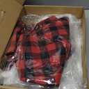 SATINIOR 6 Pcs Christmas Santa Hat Claus Xmas Hat for Adults Unisex with Lining Plush Brim for Christmas New Year (Large)