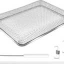 SheeChung RV Furnace Vent Screen, Flying Insect Screen Water Heater Cover for Camper, 8.5 x 6 x 1.3 Inch, Stainless Steel Bug Screen with Installation Tool & Silicone Rubber