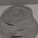 FunWheat Round Braided Placemats Set of 4 Place mats for Dining Tables Woven Heat Resistant Table Mats 15 inch(Grey,4pcs)