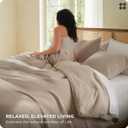 Bedsure Muslin Duvet Cover King Size - 100% Cotton 3-Layer Gauze Duvet Cover PureWoven Ultra-Soft & Breathable Bedding Set with Zipper Closure and 8 Corner Ties (Light Brown, King, 104"x90")