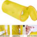 2 x Shoe Washing Machine Bag, Laundry Shoe Bag for Washer and Dryer, Yellow Sandwish Mesh, 2L(8x15in)