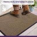 DEXI Front Door Mat Outside Entrance 36x60 Rubber Entry Doormat Beige