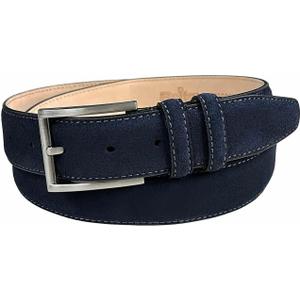 Men's Belt Suede Full Leather Belt Casual Dress Leather Belt 1-3/8"(35mm) Wide, Multi-Style Options