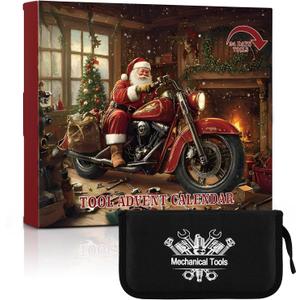 Artmag Tool Advent Calendar - 24 Days Christmas Countdown Calendar Mechanic Tools Set Christmas Gadget Surprise Gift for Adult Men Tool Enthusiasts