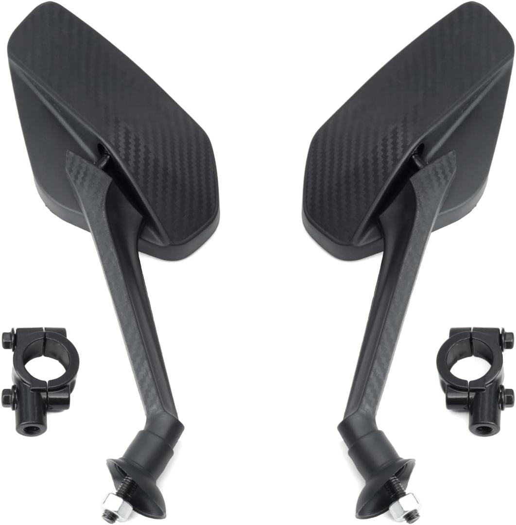 Pair Electric Bike Rear View Mirrors Compatible with Tuttio Soleil01 Ebike Handlebars Adjustable Rearview Mirror Replacement for Tutti for Tutto Soleil01 Dirt Bike Mountain Bicycle, Black