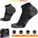 COOVAN 10 Pairs Mens Ankle Socks Men 10 Pack Low Cut Comfort Cushion Casual Socks (Large-X-Large, Black)