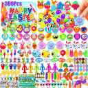 300 Pcs Easter Egg Fillers with Surprise Eggs, Easter Basket Stuffers,Filled Easter Party Favors for Kids,Carnival Treasure Prizes Classroom Events Hunt,Stocking Stuffers Birthday Gifts