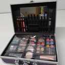 Makeup Kit for Teen Girls & Women Full Kit, Beauty Train Case with Starter Cosmetic Set, Make Up Valentine's Gift Box with Eyeshadow,Lipgloss,Highlighter,Blush,Lip&Eye Pencils,Brush & More(Purple)