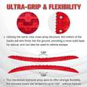 YATOINTO Off-Road Traction Boards with Jack Base,Pair Recovery Tracks Tire Traction Mats for 4WD Mud,Sand,Snow,Rock Tracks. 4X4 Recovery Boards with 2 Straps&Storage Bag for RV Truck Jeep SUV,Red