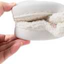 Women's Men's Retro Face MAMA Comfy Warm Plush Slip-On House Slipper for Winter Indoor Soft Cushion Non-slip Fluffy Slides (White)