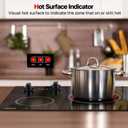 Apartment Electric Cooktop, ThermoMate 21 Inch Built-in Radiant Electric Stove Top, 3700W Ceramic Stove Top with 2 Burners, UL Certified, Knob Control, 240V