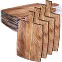 Patelai 12 Packs Wooden Cutting Board Set with Handles Large Kitchen Serving Plain Chopping Board Bulk Gifts for Mom for Vegetables Meat Pizza Cheese Fruit Bread(Acacia Wood,17 x 10 Inch)