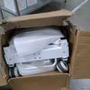 Hydraulic Patient Lift Transfer Chair for Home - 330 lb Capacity Commode Wheelchair Transfer Devices, 180 Split Seat for Elderly & Disabled, Safe Transfers from Bed to Shower/Toilets/Cars